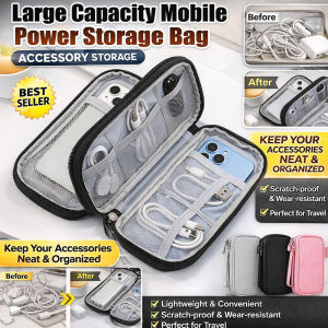 Large Capacity Electronics Organizer Bag Portable Digital Storage Pouch Waterproof Travel Tech Case Gadget Bag Multi Compartment