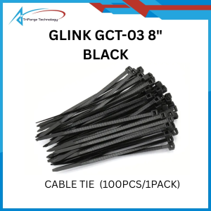 GLINK GCT-03 8" BLACK/ GCT-04 12" WHITE CABLE TIE (100PCS/1PACK)