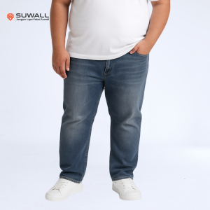 Suwall Celana Jeans Panjang Pria Hitam Ice Blue Navy Biru tua Melar Size 27 Sampai 44 SWL012