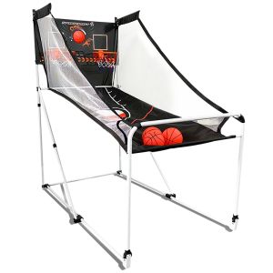 Folding Electronic Scoring Shooting Machine Double Home Fitness Training Indoor Basketball Hoop Kids Toys