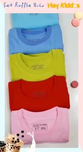 Setelan Anak Perempuan Terbaru Set Boba Ruffle Set Celana Pendek Jeans Anak Perempuan Hey Kiddos Baju Anak Perempuan Lucu Baju Boba