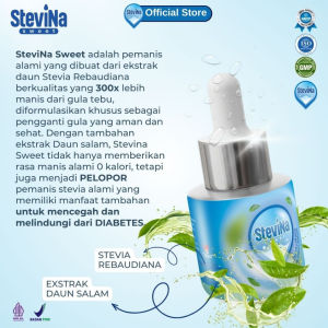 Stevina sweet Pemanis Stevia Cair 0 Kalori isi 15ml 100% ORIGINAL