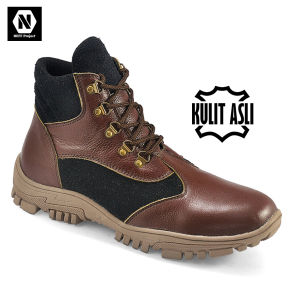NEFF / Sepatu boot pria kulit asli / Tracking hiking traveling touring motoris adventure BSC 788