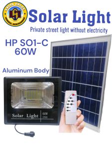 SOLAR LIGHT HP SO1-C 25w 40w 60w DIECAST ALUMINUM BODY FRAME IP65 FOR INDOOR OUTDOOR SOLAR FLOOD LIGHT WITH REMOTE