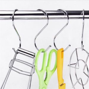 10/20/30Pcs Stainless Steel S-Shape Hooks Home Storage Hanging Clothes Rack Kitchen Bedroom Railing Hook