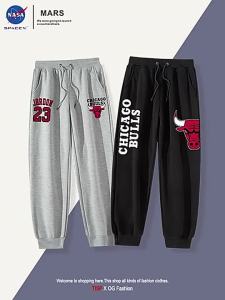 ผู้ชาย สไตล์ผู้ชาย เสื้อผ้าสตรีทแวร์ กางเกงวอร์มผู้ชาย กางเกงหลวม กางเกงบาสเกตบอลอเมริกัน กางเกงฝึกซ้อมผู้ชาย 614