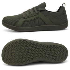 FECHENG 4E wide last Men walking shoes Barefoot shoes mesh breathable suitable for wide foot diabetes foot swelling Elderly walking shoes Big Size 46 47