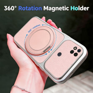 360 ° Ốp điện thoại có đế xoay và nam châm tương thích với các dòng điện thoại Redmi 9C và Redmi 10A mã sản phẩm KN+YZJ07.