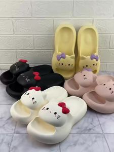 Juleduo Cute Kitten Soft Thick-Soled Sandals For Women Summer Cartoon Style Non-Slip For Students Indoor Dormitories