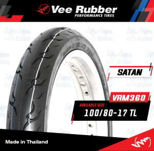 100/80-17 TL VEE RUBBER SATAN VRM360 100/80 - 17 TL 52P (Tubeless) Motorcycle Tires