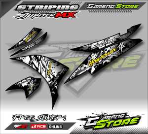 STRIPING VARIASI YAMAHA JUPITER MX NEW / STICKER LIST MOTOR YAMAHA JUPITER MX NEW DESAIN HAYABUSA