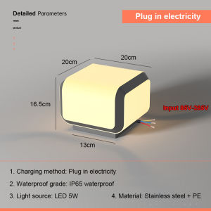 โคมไฟติดผนัง LED พลังงานแสงอาทิตย์เสาไฟกลางแจ้งกันน้ำไฟส่องสว่างตกแต่งบ้านพลังงานแสงอาทิตย์โคมไฟสี่เหลี่ยมประตูวิลลาสวนรั้วประตู