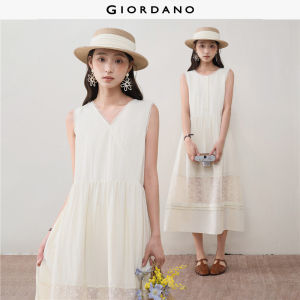 Giordano Women Two-side wear embroidered dress Free Shipping 18466213