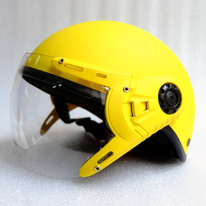 MŨ BẢO HIỂM 1/2 ĐẦU KÍNH CÀNGSƠN TRƠN MÀUVÀNG-NÓN BẢO HIỂM NỮA ĐẦU-AN ...