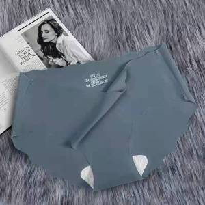 YOLO 3PCS/Set Ice Silk Seamless Panties For Women Mid Waist Panties Soft Underwear Cotton Crotch Briefs Breathable Girls Lingerie