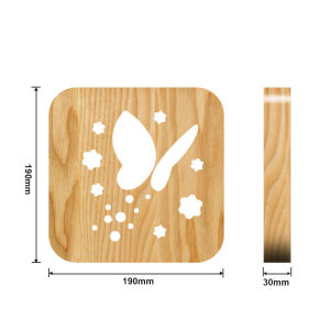 Solid Wood Carving Hollow Creative Lamp New Bedroom Decoration Led Night Light Eye Protection Lamp