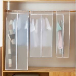 Clothing Dust Cover Household Wardrobe Garment Bag Large Capacity Storage Bag Storage Box Zipper Dust Bag Formal Suit Jacket Hanging Clothes Dust Cover