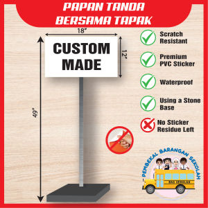 NO PARKING PAPAN TANDA BERSAMA BATU | SIGNBOARD WITH STAND RESERVED PETAK KHAS MBPJ MPS MPK MAJLIS DBKL NOTICE BOARD