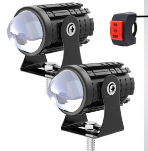 2pcs Mini Driving Light White+Yellow Pair of Universal High Quality Mini Driving Lights Full Set LED Light with Switch