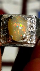 batu cincin kalimaya milky kristal banten asli