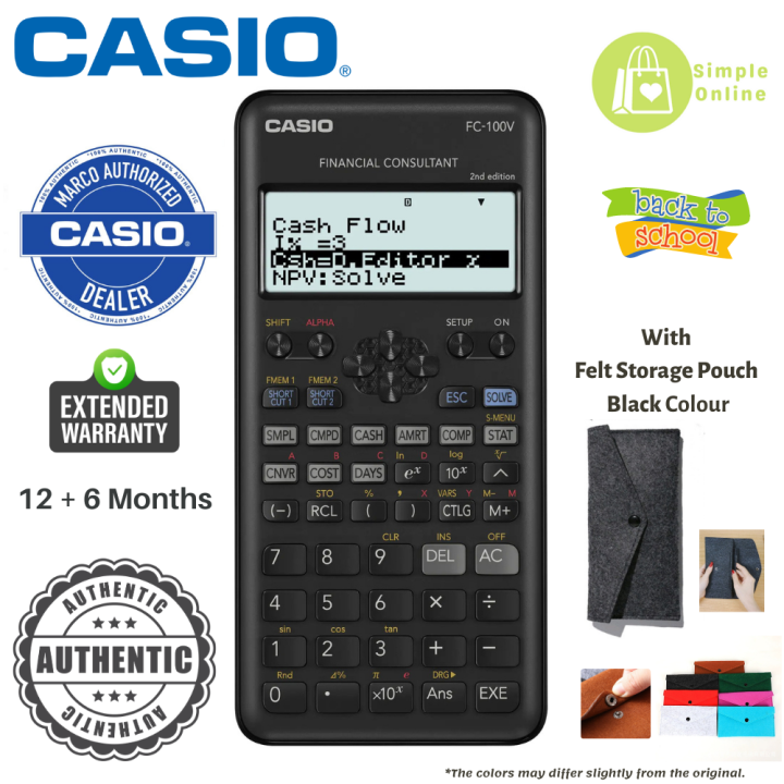 Genuine Casio FC100V 2nd edition Financial Consultant Calculator 2way