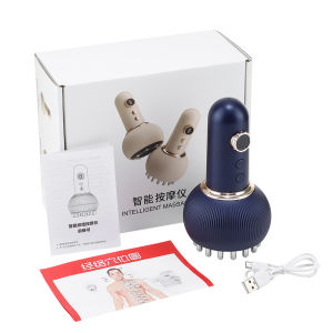 Electric Meridian Brush Gua Sha Body Massage Brush 9 Speed EMS Vibratings Hot Compress Scraping Red Light Heating USB Charging Lymphatic Drainage Fat Burners Tool