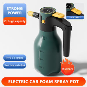 Seemetal 2L Điện Rửa Xe bình xịt Bọt Phun bơm tay Bọt Phun Áp Lực không khí xe hơi Phun vòi phun nước rửa kính Cho Vườn Xe