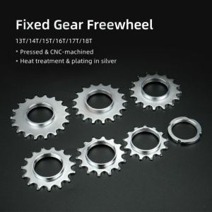 SPUNO 13T 14T 15T 16T 17T 18T Bicycle Freewheel Threaded Lock Rings Hub Locking Fixed Gear Freewheel Outdoor Sports 1 Speed Bike Wheel Cogs Bicycle Accessories