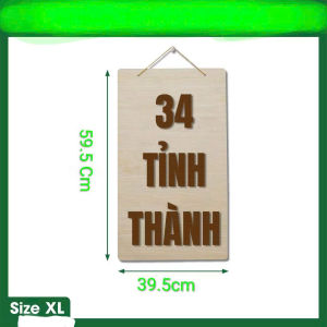 Tranh gỗ Bản đồ việt Nam 34 tỉnh thành có viền 40 60cm