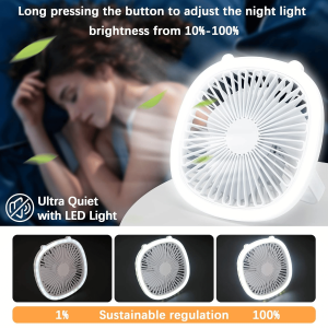 24-hour fully rechargeable portable fan portable fan charger wireless fan 3-stage wind speed up and down adjustment noiseless portable USB rechargeable maximum battery life (fan portable fan desktop fan portable electric fan USB rechargeable fan