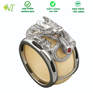 Nhẫn nam ngầu phong cách cá tính nhẫn nam đẹp thời trang nhẫn phong thủy may mắn nhẫn mạ vàng 18k - Người Đẹp Vì Lụa