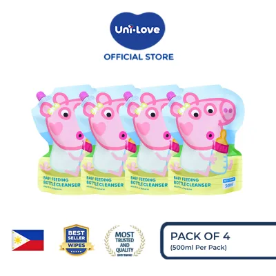 Uni-Love Evie Baby Feeding Bottle Cleanser 500ml Pack of 4