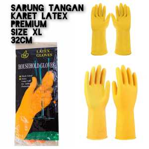 1Pack Isi 2 Sarung Tangan Ajaib Sarung Tangan Karet Latex Sarung Pelindung Tangan Panjang Anti Slip