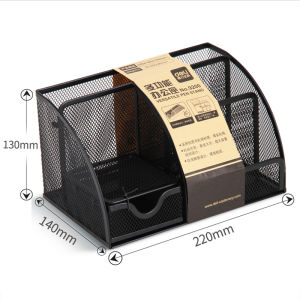 กล่องเหล็กเก็บปากกา กล่องเหล็กใส่ปากกา กล่องใส่อุปกรณ์เครื่องเขียน กล่องใส่ปากกา ที่เสียบดินสอ ที่ใส่เครื่องเขียน พร้อมลิ้นชัก