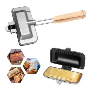 Easy-Clean Double-Sided Sandwich Pan Non-Stick Skillet for Gas Stove and Baking