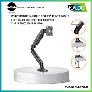 KALOC DS110 17-35 inch Single Monitor Stand TV Stand Bracket Gas Strut Desktop Mount Bracket(Load:10KG) [MODEL:TVB-KLC-DS110/B]Compatible AOC/Philips Monitor Vesa