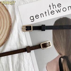 [COD] YANGJT เข็มขัดหนัง PU สไตล์ฝรั่งเศสย้อนยุคสำหรับผู้หญิงที่ใส่ได้ทั้งชายและหญิงเข็มขัดหรูหราเข็มขัดกางเกงยีนส์สำหรับผู้ชายเข็มขัดบาง
