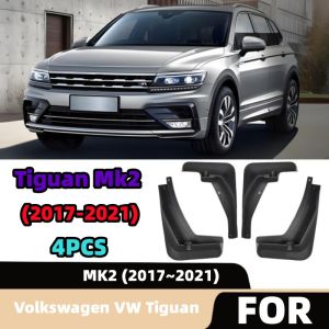 Car Mud Flaps Front Rear Wheel Mudguards Splash Guards Fender External Accessories For Volkswagen VW Tiguan mk2 2017~2021 Hybrid