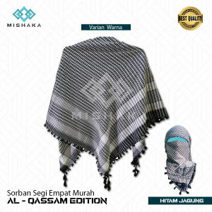 Sorban Shemagh Segi Empat Ujung Ronce Al-Qassam Edition