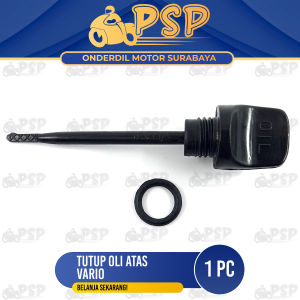 Tutup Oli Atas Vario (Hitam) - Penutup Colokan Oli Oil Mesin + Seal Sil Oring O Ring Honda Vario Old