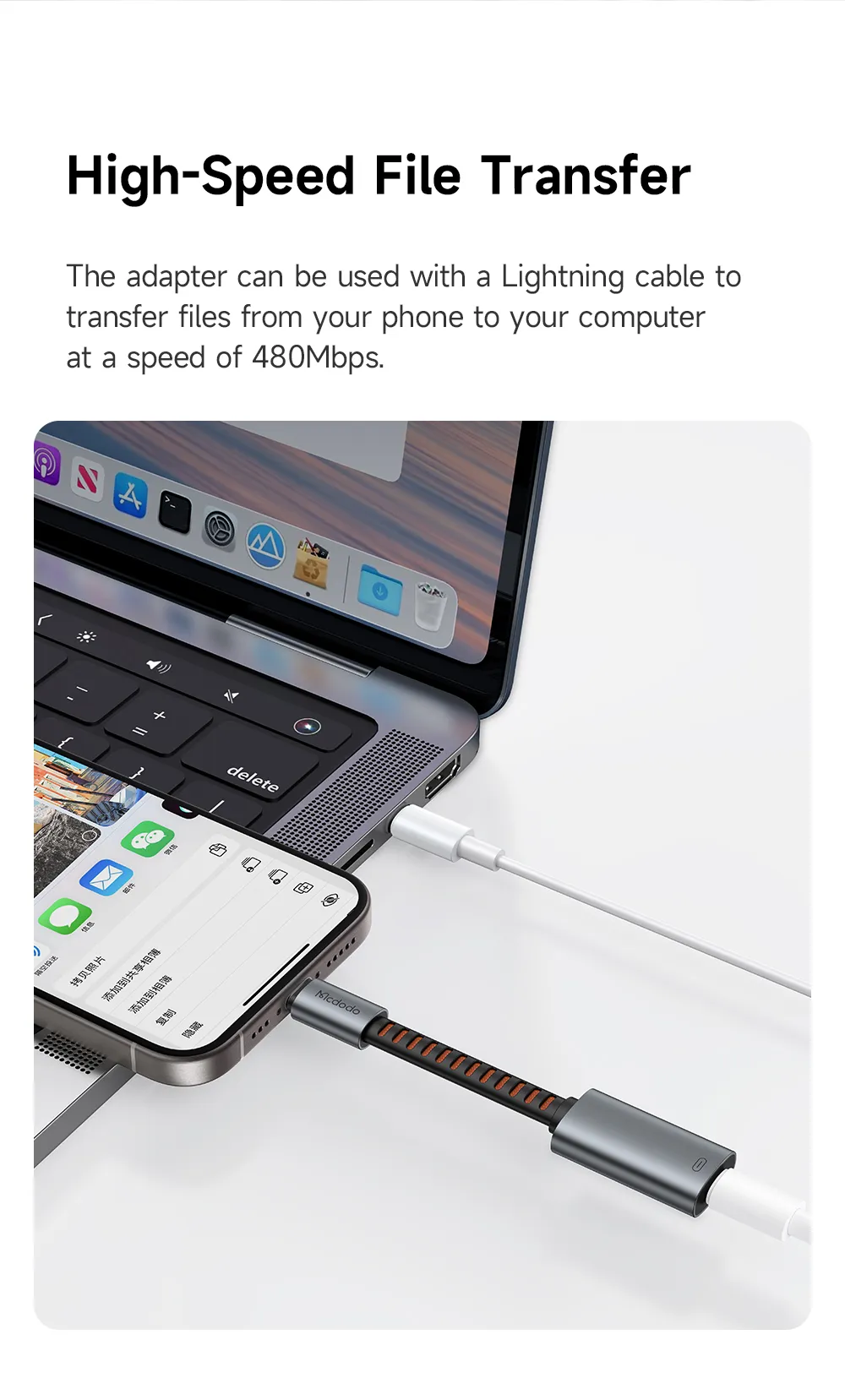 Thiết kế nhỏ gọn của phụ kiện iPhone Mcdodo CA-4870 - chube.vn