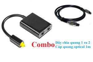 Cáp Chia Cổng âm thanh Quang Optical Từ 1 Ra 2 Cổng TosLink Tặng cáp âm thanh quang optical 1m