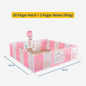 PAGAR MAINAN ANAK 12+2 FREE RING BASKET BABY FENCES PAGAR BAYI PLAYPEN PLAY FENCE