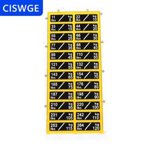 [COD] CISWGE 1 tấm nhãn dán trọng lượng cho Phụ kiện thiết bị tập gym nhãn thiết bị điện