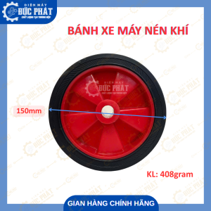 Bánh xe máy nén khíĐK 150mmlỗ ốc 12mmmáy bơm hơicó dầukhông dầu màu cam xanh BX3035-3540CX