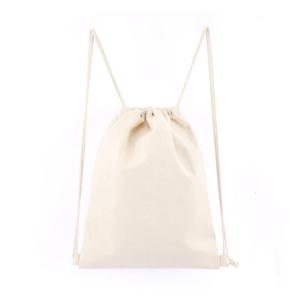 Breathable Cotton Canvas Drawstring Backpack Bag Gym Sports String Cinch Backpack Sackpack Travel Daypack for Women Men