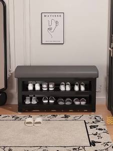 Shoe Changing Stool Shoe Cabinet With Seat Outdoor Shoe Rack Bench Shoe Rack Outside Door Simple Door Entrance Footstool Soft Bag Cushion Convenient 鞋凳 鞋架