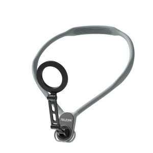 TELESIN Magnetic Silicon Neck Mount for iPhone 16 15 14/Android Phone Accessories Mobile Phone Mount with Magnetic Plate Stability Lightweight Neck Strap for Vlogging Video