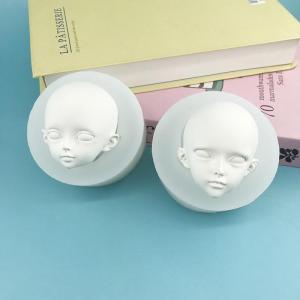 QUANSEN 1 Piece Polymer Clay Head Sculpey Handmade Tools 3D Baby Face Silicone Molds Human Facial Mould DIY Doll Modified Accessories