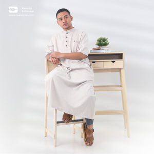 Nusseyba Men - Raffasya Jubbah - Jubah Umroh Pria - Gamis Muslim Pria - Gamis Ikhwan Panjang - Jubah Pria Dewasa Katun -  Gamis Haji & Umroh / Umrah